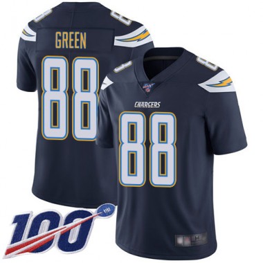 Los Angeles Chargers NFL Football Virgil Green Navy Blue Jersey Youth Limited #88 Home 100th Season Vapor Untouchable